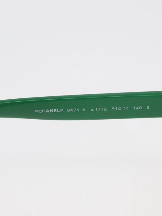 CHANEL COCO Mark Glasses plastic Green CC Auth BAZ663 main image 5